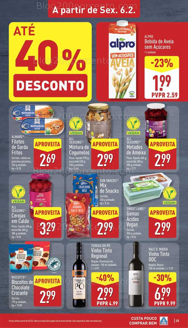 Antevisão Folheto ALDI Promoções de 2 a 8 fevereiro