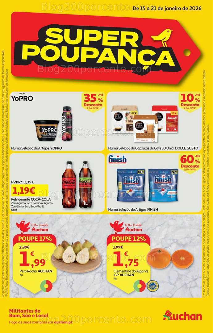 Antevisão Folheto AUCHAN Super Poupança Promoções de 15 a 21 janeiro