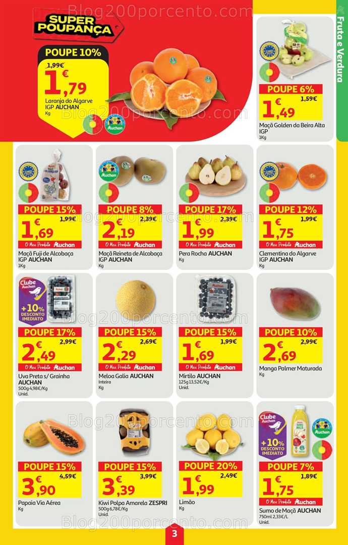 Antevisão Folheto AUCHAN Super Poupança Promoções de 15 a 21 janeiro