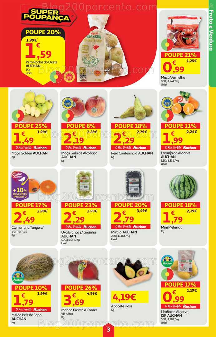 Antevisão Folheto AUCHAN Super Poupança Promoções de 22 a 28 janeiro