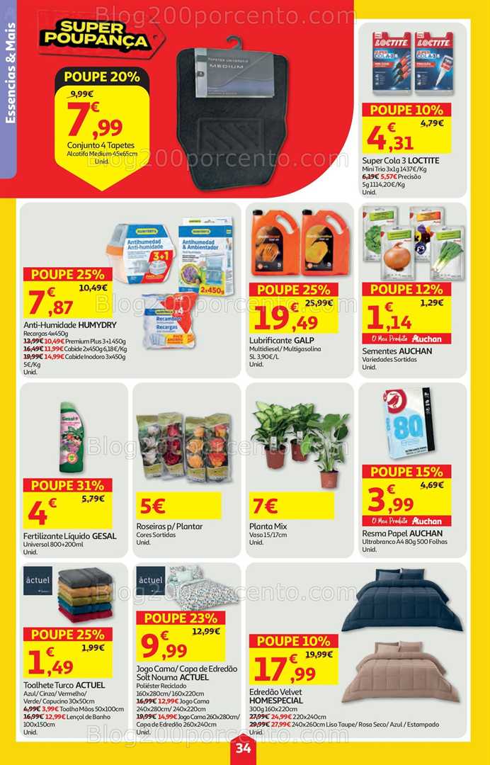 Antevisão Folheto AUCHAN Super Poupança Promoções de 22 a 28 janeiro