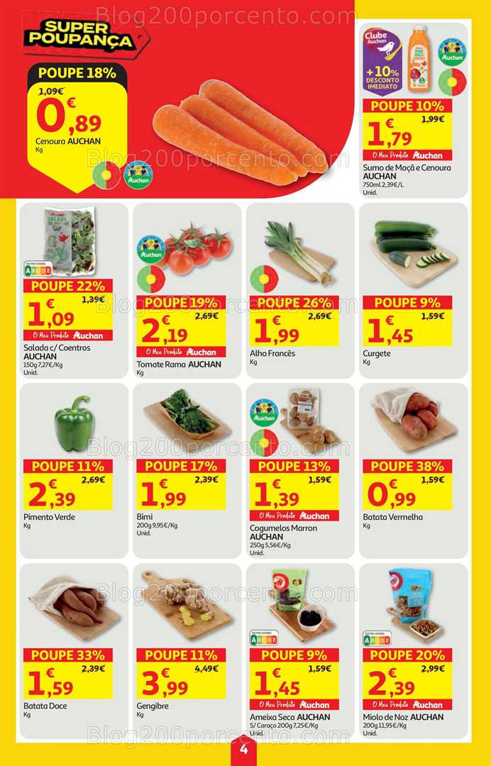 Antevisão Folheto AUCHAN Super Poupança Promoções de 22 a 28 janeiro
