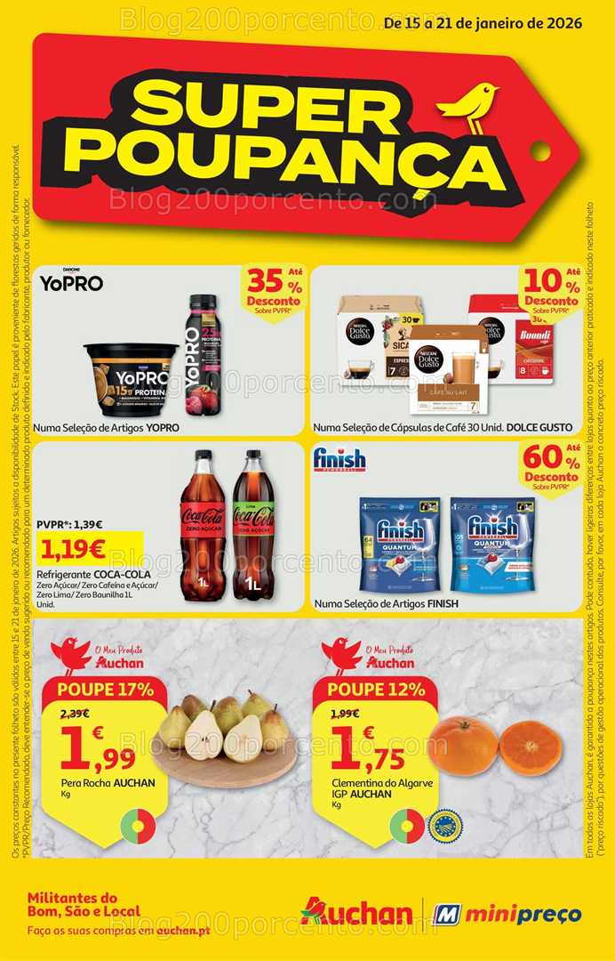Antevisão Folheto AUCHAN - MINIPREÇO Promoções de 15 a 21 janeiro