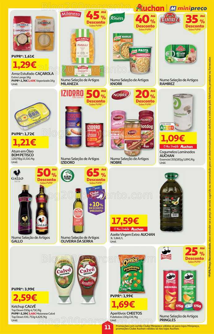 Antevisão Folheto AUCHAN - MINIPREÇO Promoções de 22 a 28 janeiro