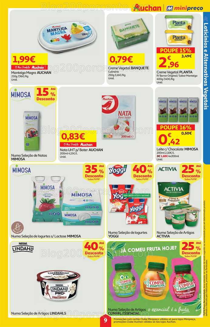 Antevisão Folheto AUCHAN - MINIPREÇO Promoções de 22 a 28 janeiro
