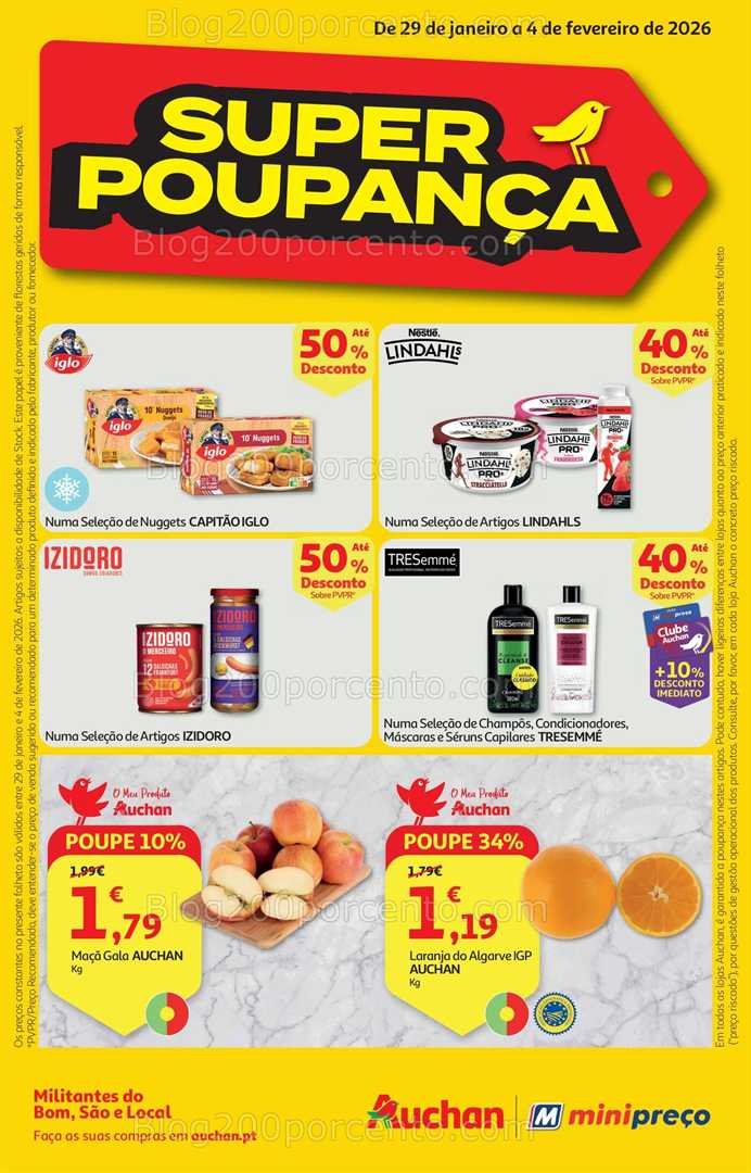 Antevisão Folheto AUCHAN - MINIPREÇO Promoções de 29 janeiro a 4 fevereiro