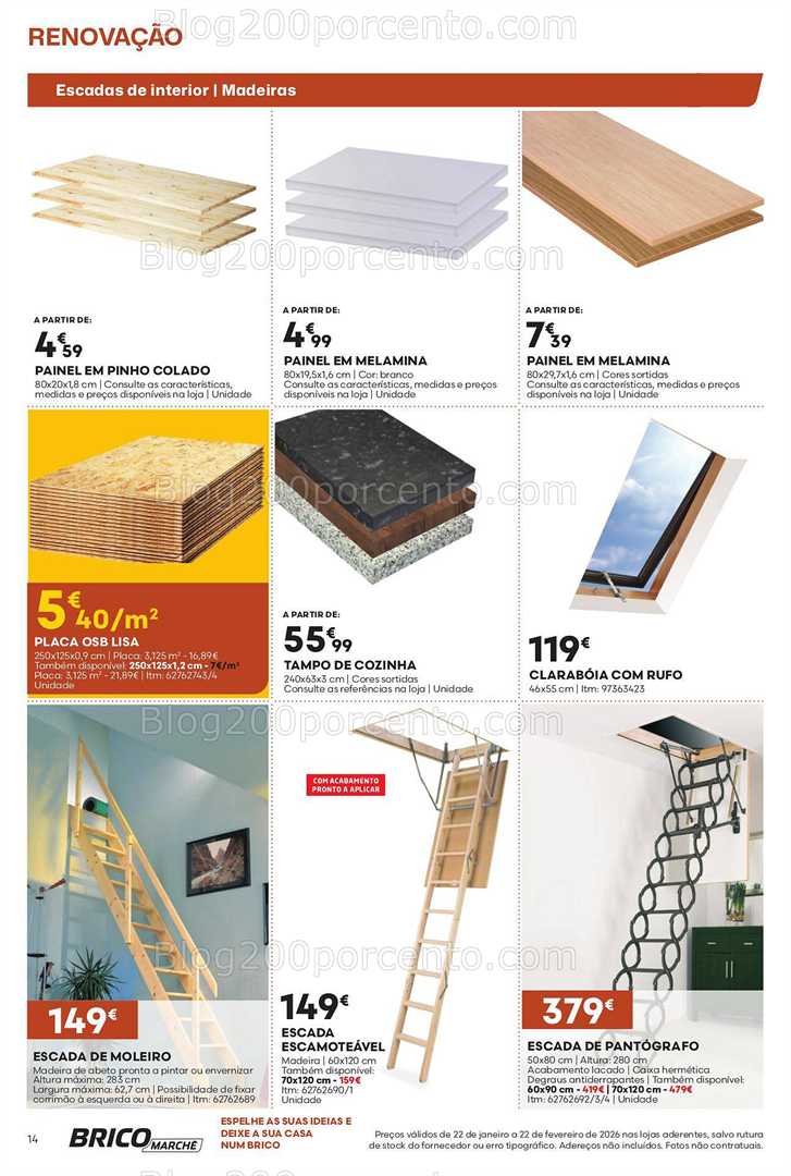 Antevisão Folheto BRICOMARCHÉ Promoções de 22 janeiro a 22 fevereiro
