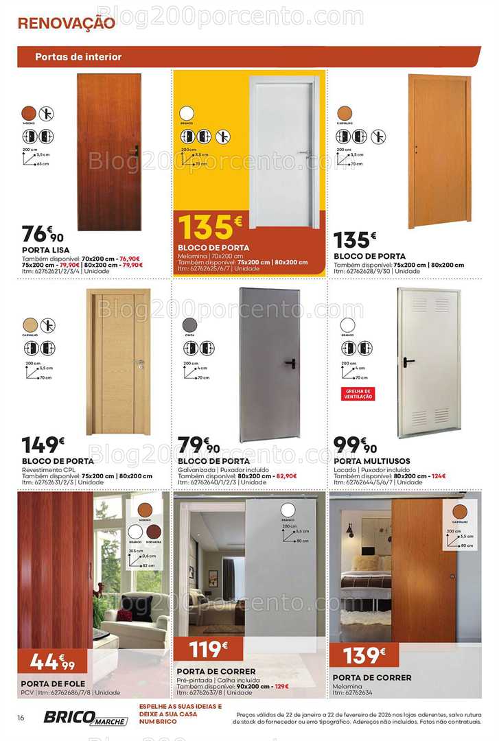 Antevisão Folheto BRICOMARCHÉ Promoções de 22 janeiro a 22 fevereiro