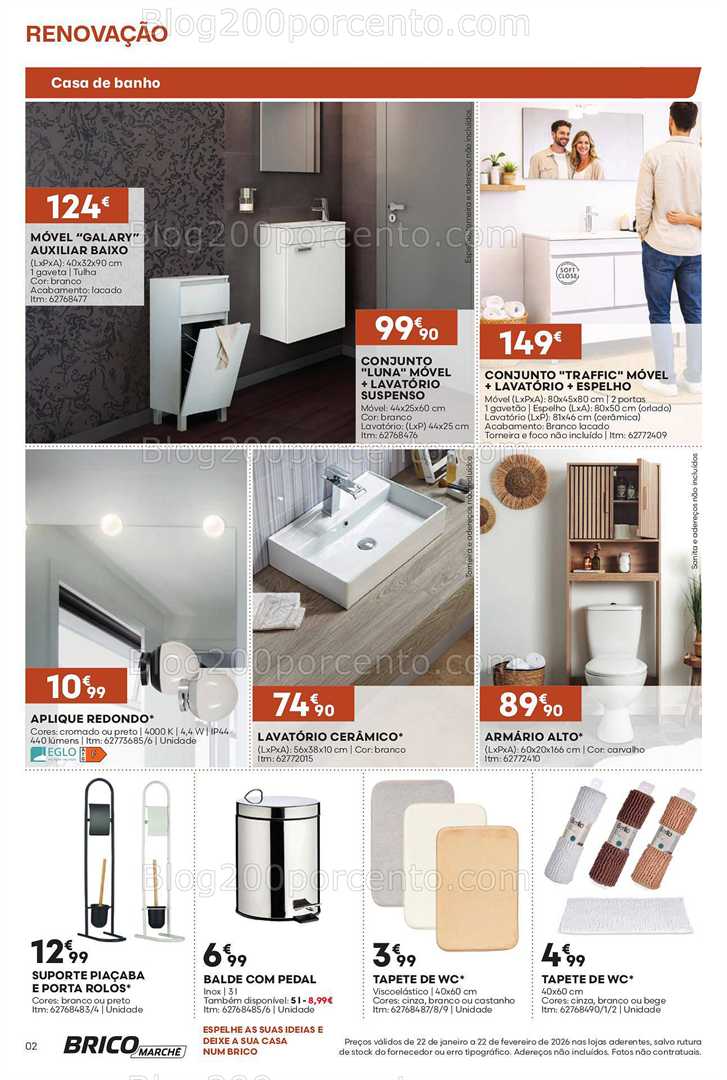 Antevisão Folheto BRICOMARCHÉ Promoções de 22 janeiro a 22 fevereiro
