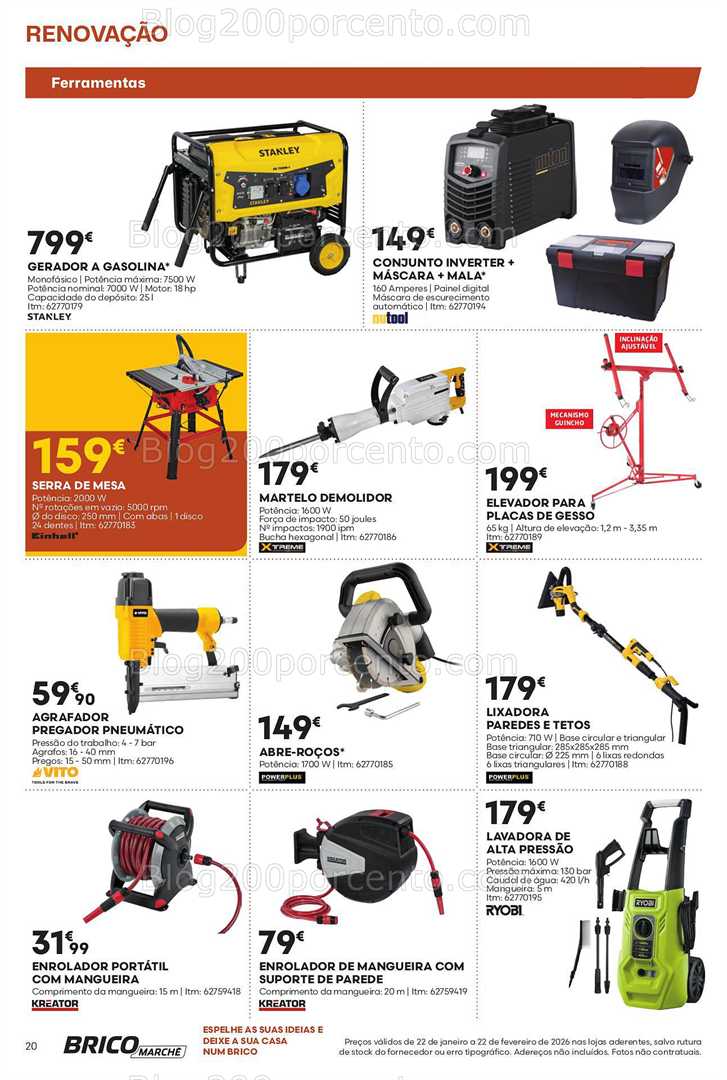 Antevisão Folheto BRICOMARCHÉ Promoções de 22 janeiro a 22 fevereiro