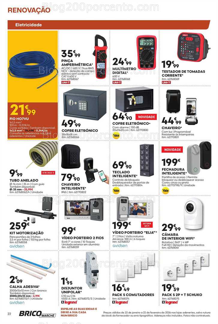 Antevisão Folheto BRICOMARCHÉ Promoções de 22 janeiro a 22 fevereiro
