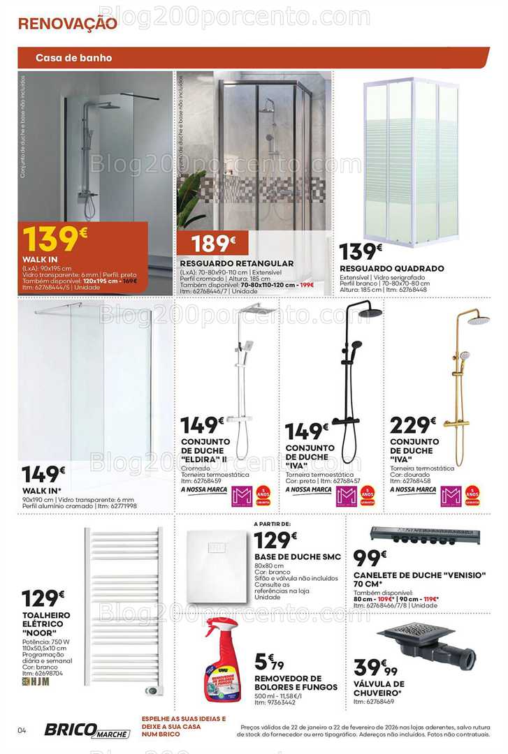 Antevisão Folheto BRICOMARCHÉ Promoções de 22 janeiro a 22 fevereiro