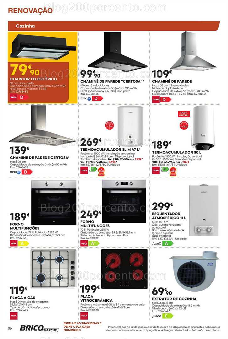 Antevisão Folheto BRICOMARCHÉ Promoções de 22 janeiro a 22 fevereiro