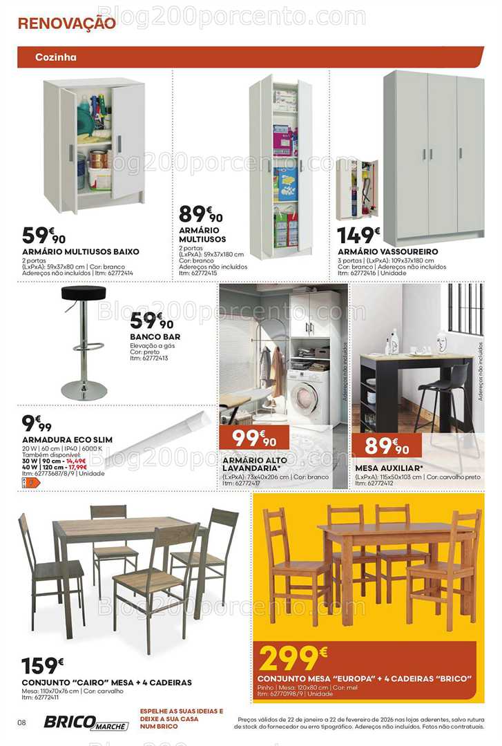 Antevisão Folheto BRICOMARCHÉ Promoções de 22 janeiro a 22 fevereiro