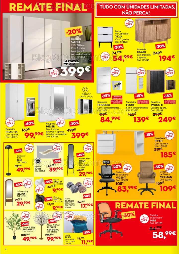 Antevisão Folheto CONFORAMA Remate Final Promoções de 15 janeiro a 4 fevereiro