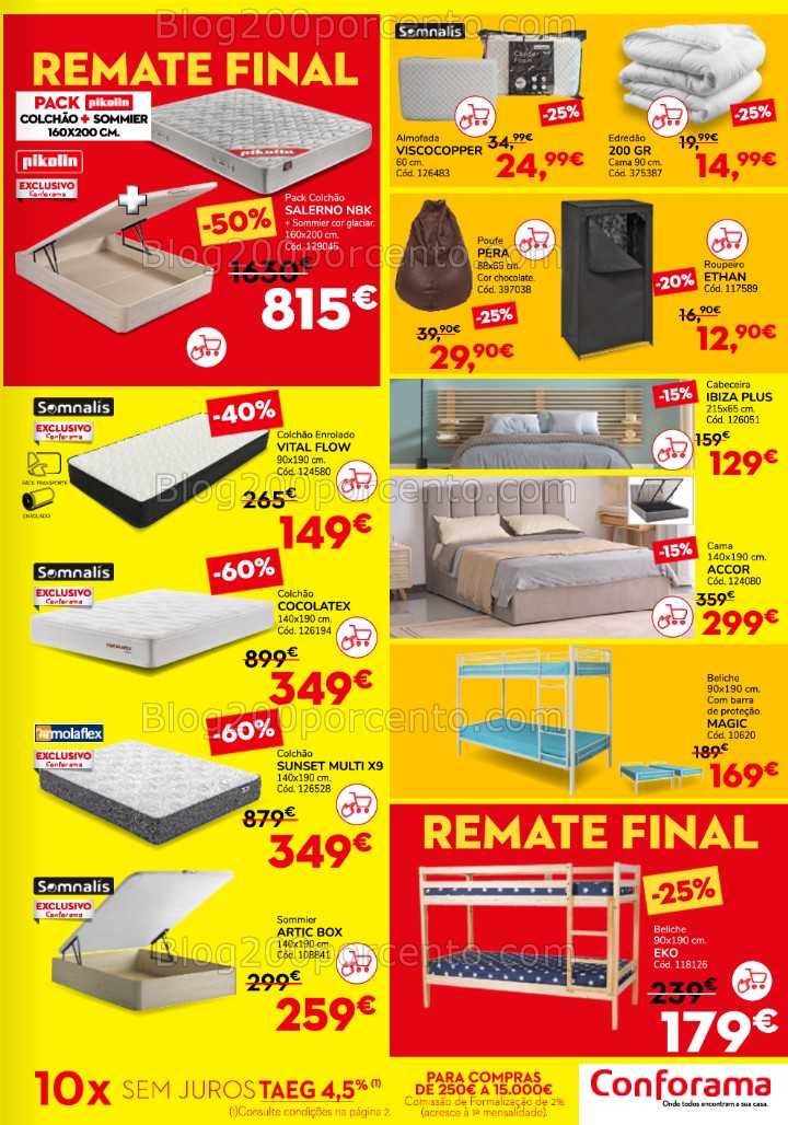 Antevisão Folheto CONFORAMA Remate Final Promoções de 15 janeiro a 4 fevereiro