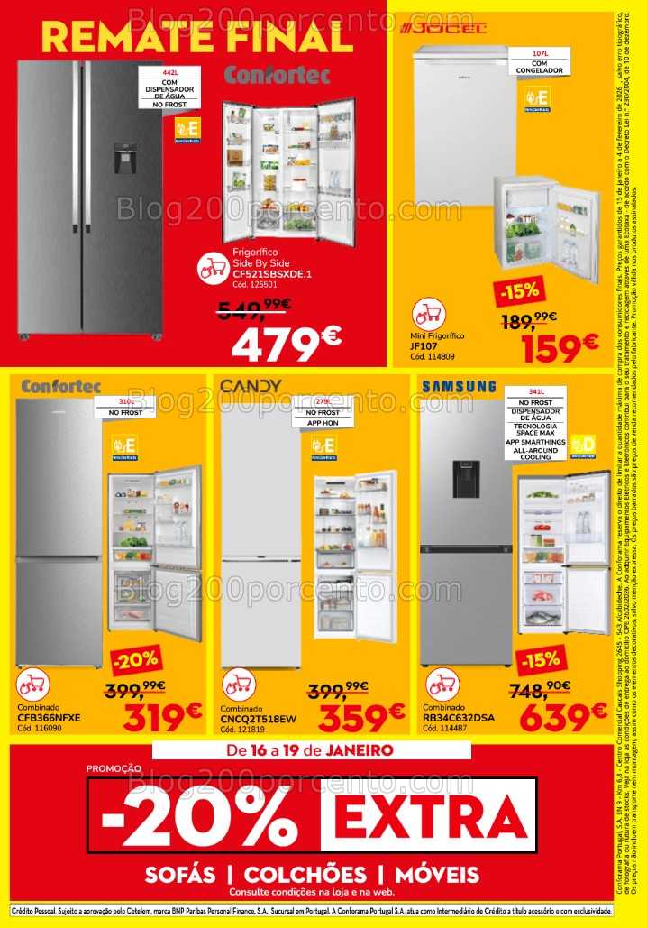 Antevisão Folheto CONFORAMA Remate Final Promoções de 15 janeiro a 4 fevereiro