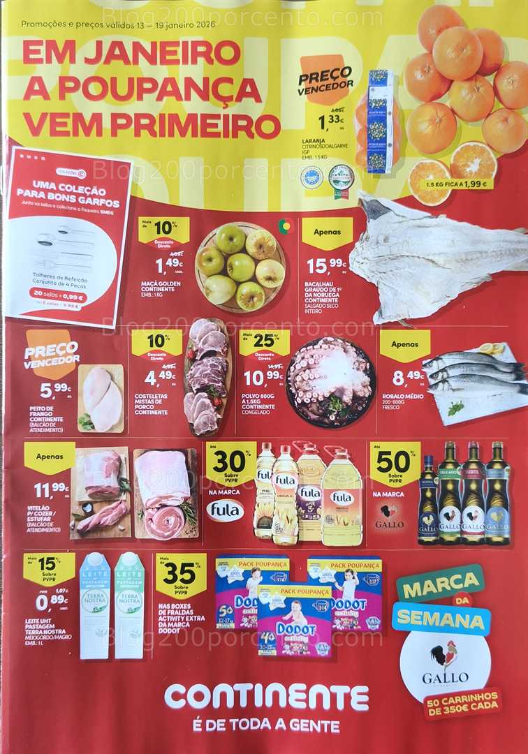 Antevisão Folheto CONTINENTE Promoções de 13 a 19 janeiro