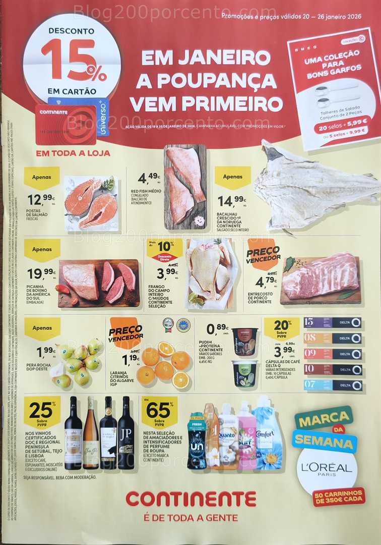 Antevisão Folheto CONTINENTE Promoções de 20 a 26 janeiro