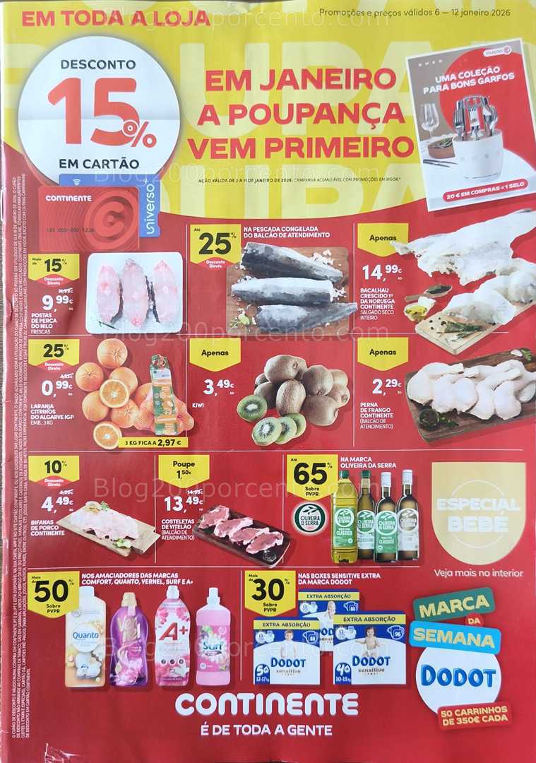Antevisão Folheto CONTINENTE Promoções de 6 a 12 janeiro