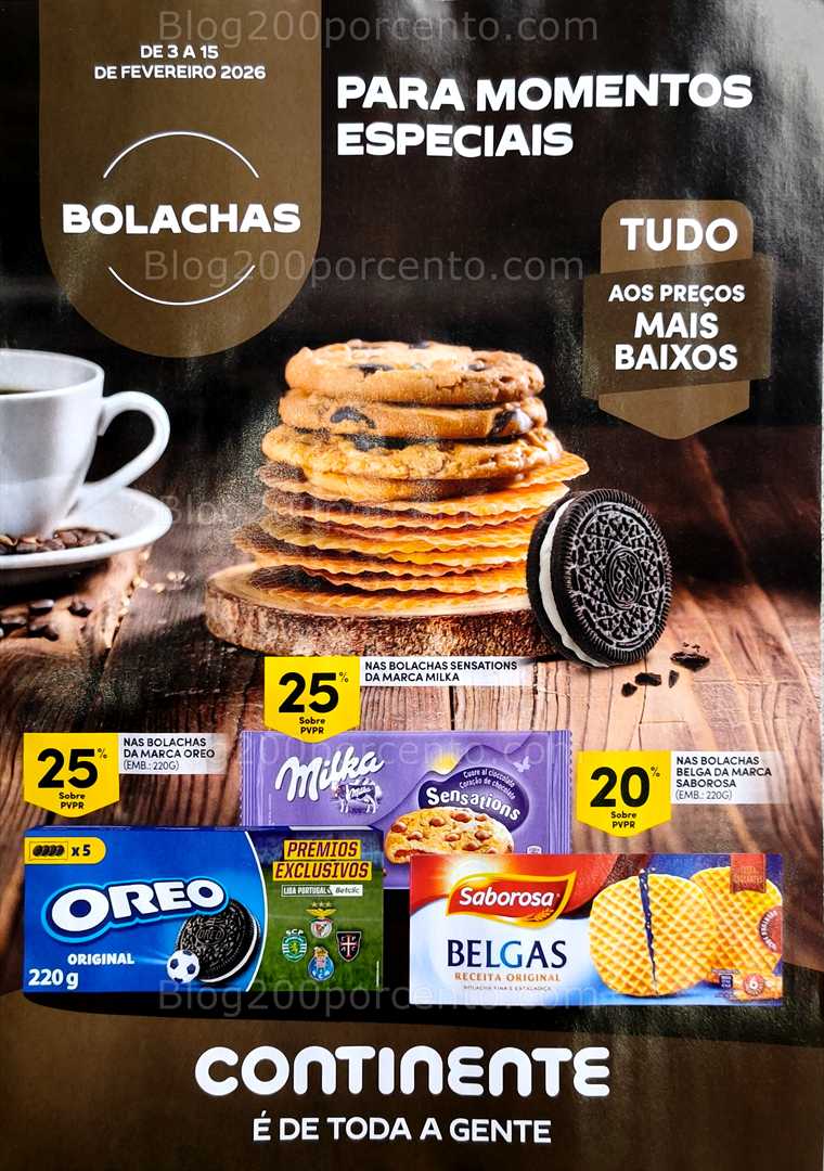 Antevisão Folheto CONTINENTE Especial Bolachas Promoções de 3 a 15 fevereiro