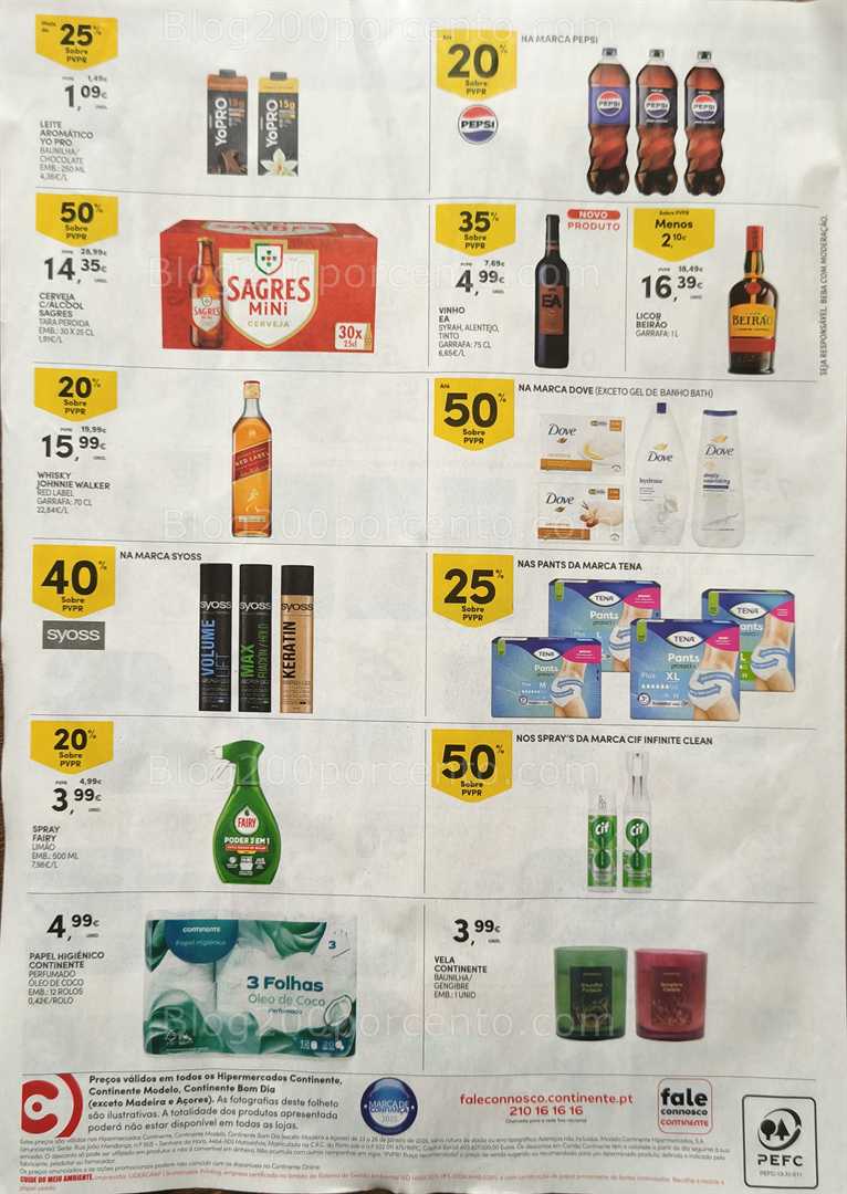 Antevisão Folheto CONTINENTE Promoções Fim de Semana - 23 a 26 janeiro