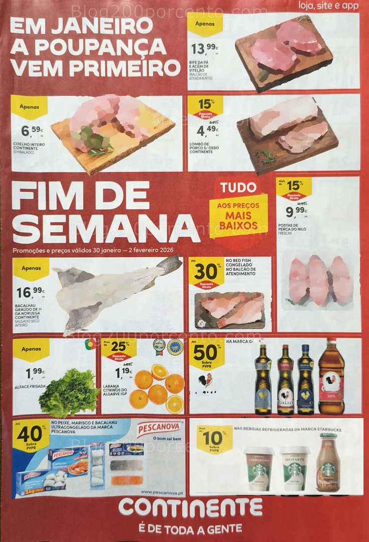 Antevisão Folheto CONTINENTE Promoções Fim de Semana - 30 janeiro a 2 fevereiro