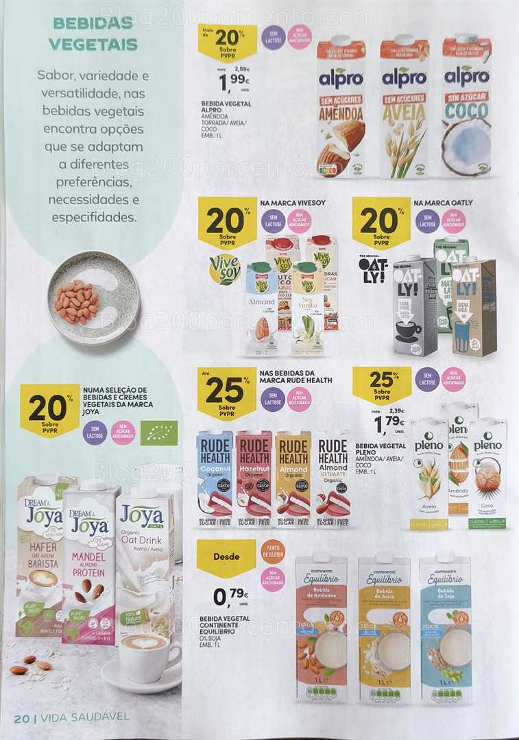 Antevisão Folheto CONTINENTE Vida Saudável Promoções de 20 janeiro a 1 fevereiro