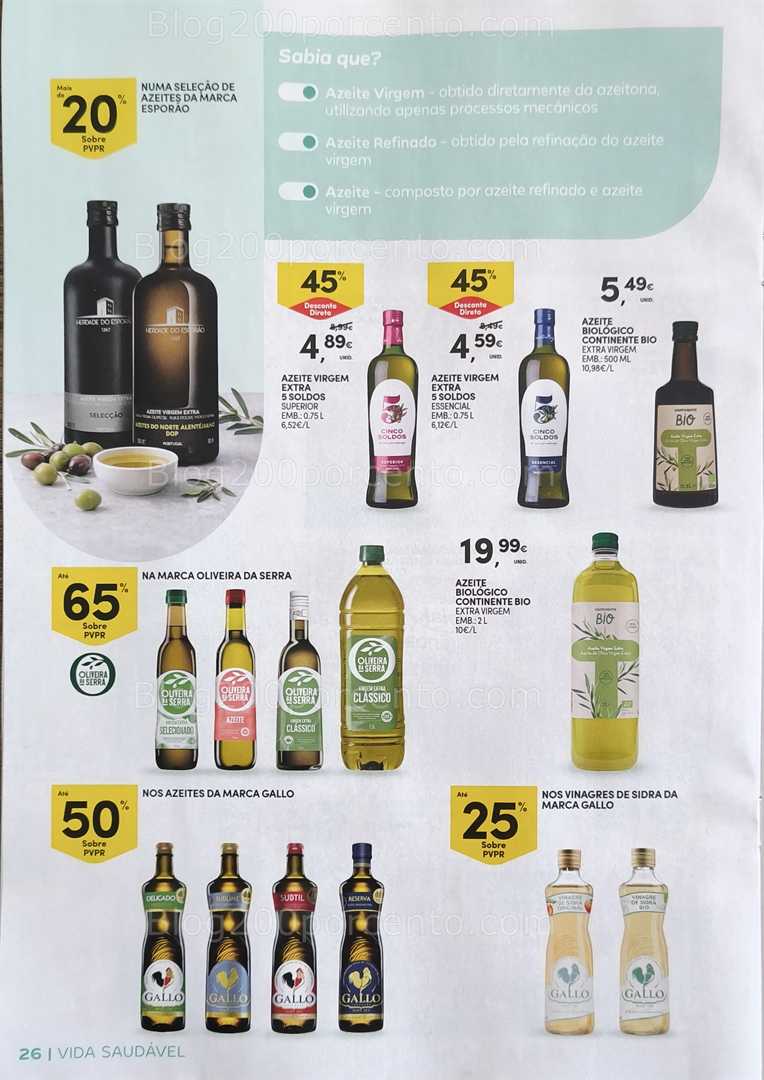 Antevisão Folheto CONTINENTE Vida Saudável Promoções de 20 janeiro a 1 fevereiro
