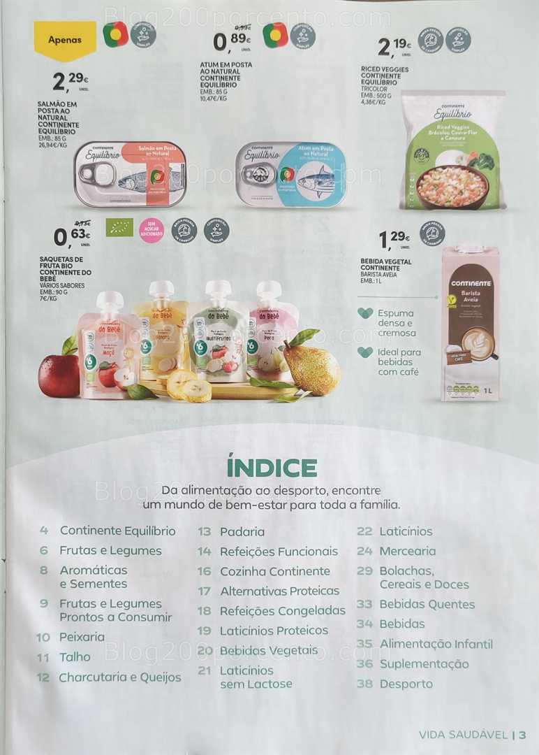 Antevisão Folheto CONTINENTE Vida Saudável Promoções de 20 janeiro a 1 fevereiro