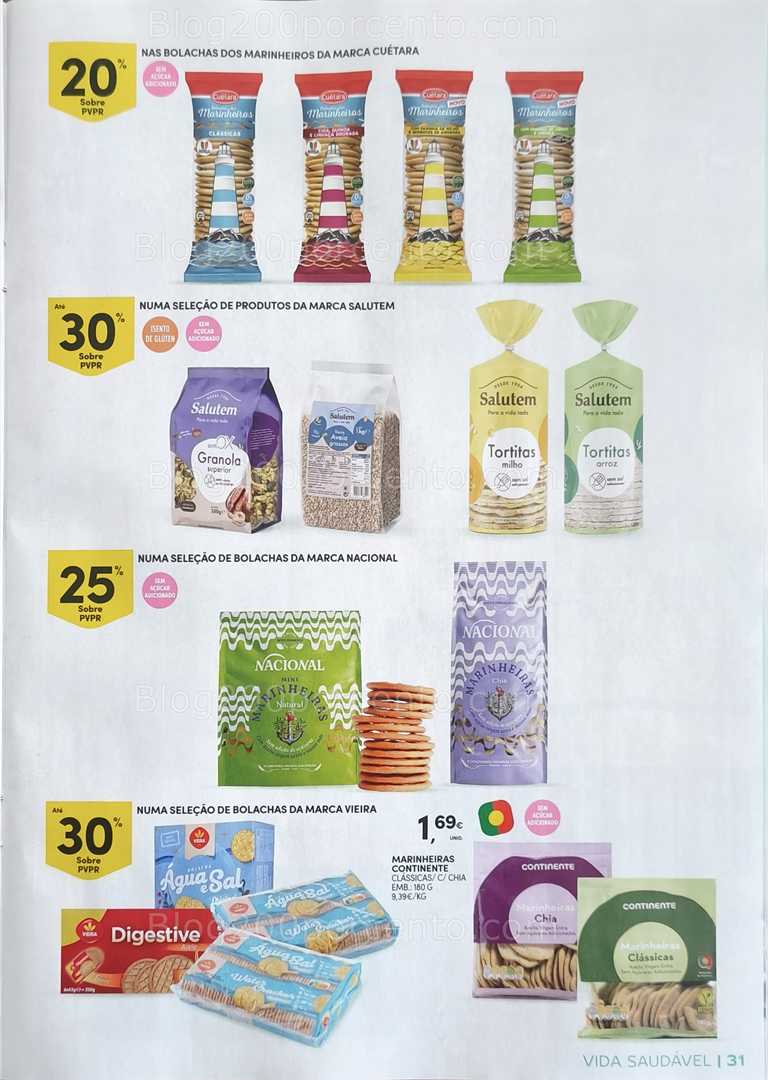 Antevisão Folheto CONTINENTE Vida Saudável Promoções de 20 janeiro a 1 fevereiro