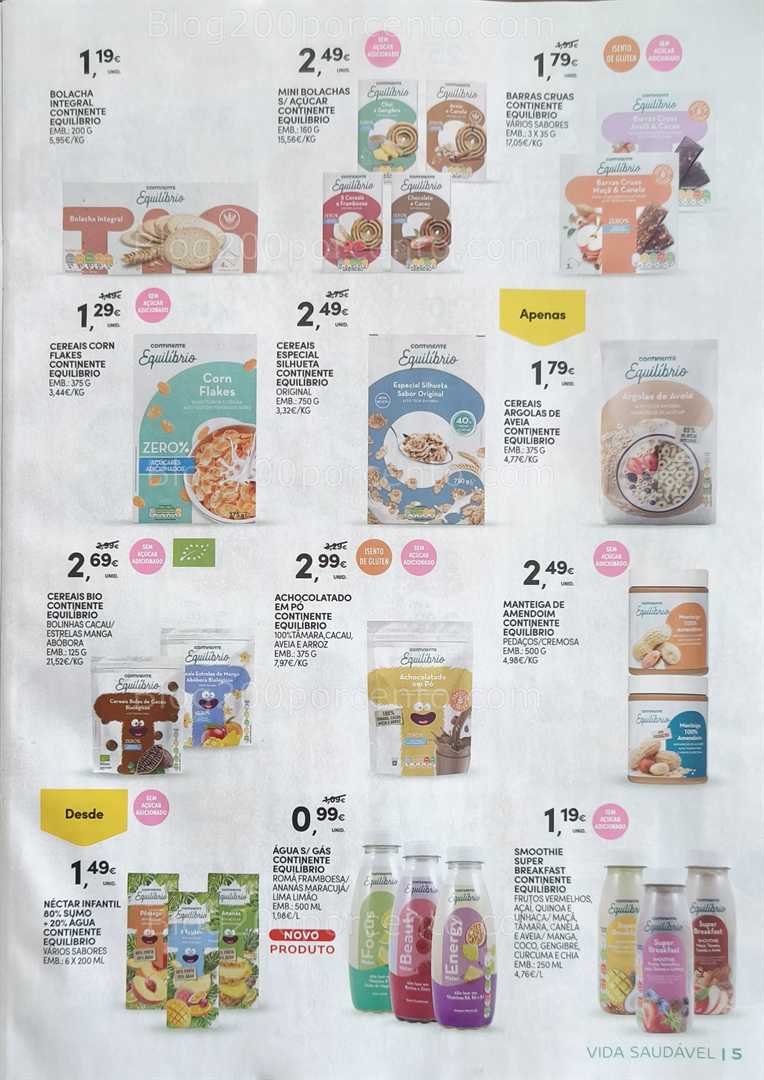 Antevisão Folheto CONTINENTE Vida Saudável Promoções de 20 janeiro a 1 fevereiro