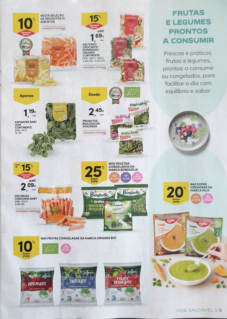 Antevisão Folheto CONTINENTE Vida Saudável Promoções de 20 janeiro a 1 fevereiro