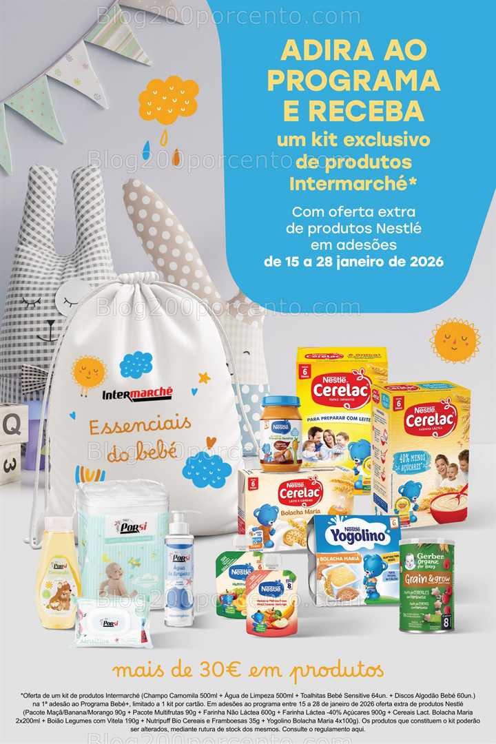 ALERTA - Clube do Bebé INTERMARCHÉ Oferta de produtos extra - 15 a 28 janeiro