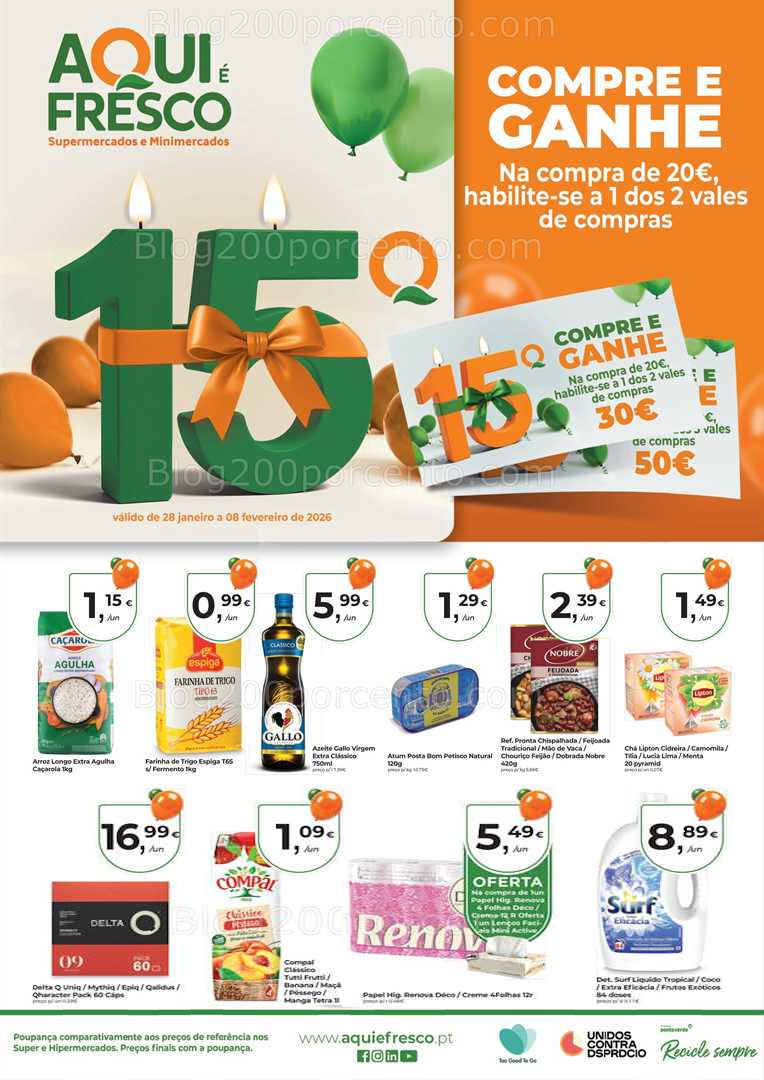 Antevisão Folheto AQUI É FRESCO Promoções de 28 janeiro a 8 fevereiro