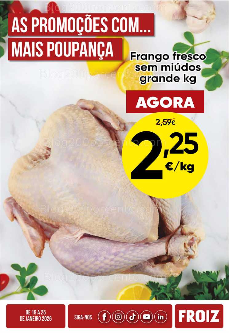 Antevisão Folheto FROIZ Promoções de 19 a 25 janeiro