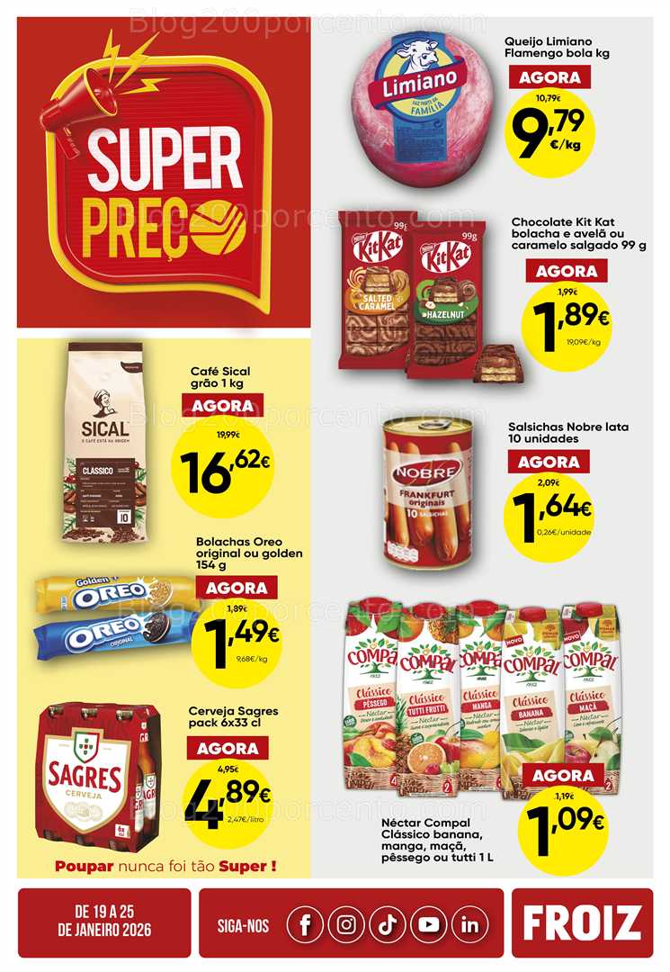 Antevisão Folheto FROIZ Promoções de 19 a 25 janeiro