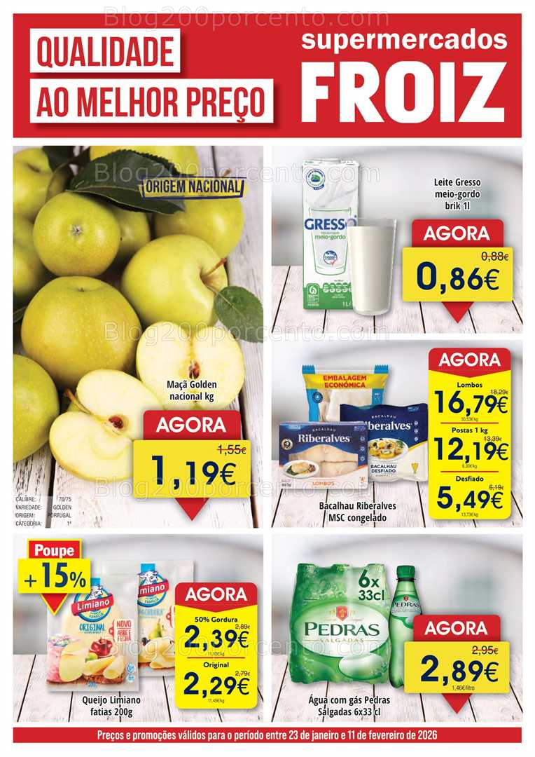 Antevisão Folheto FROIZ Promoções de 23 janeiro a 11 fevereiro
