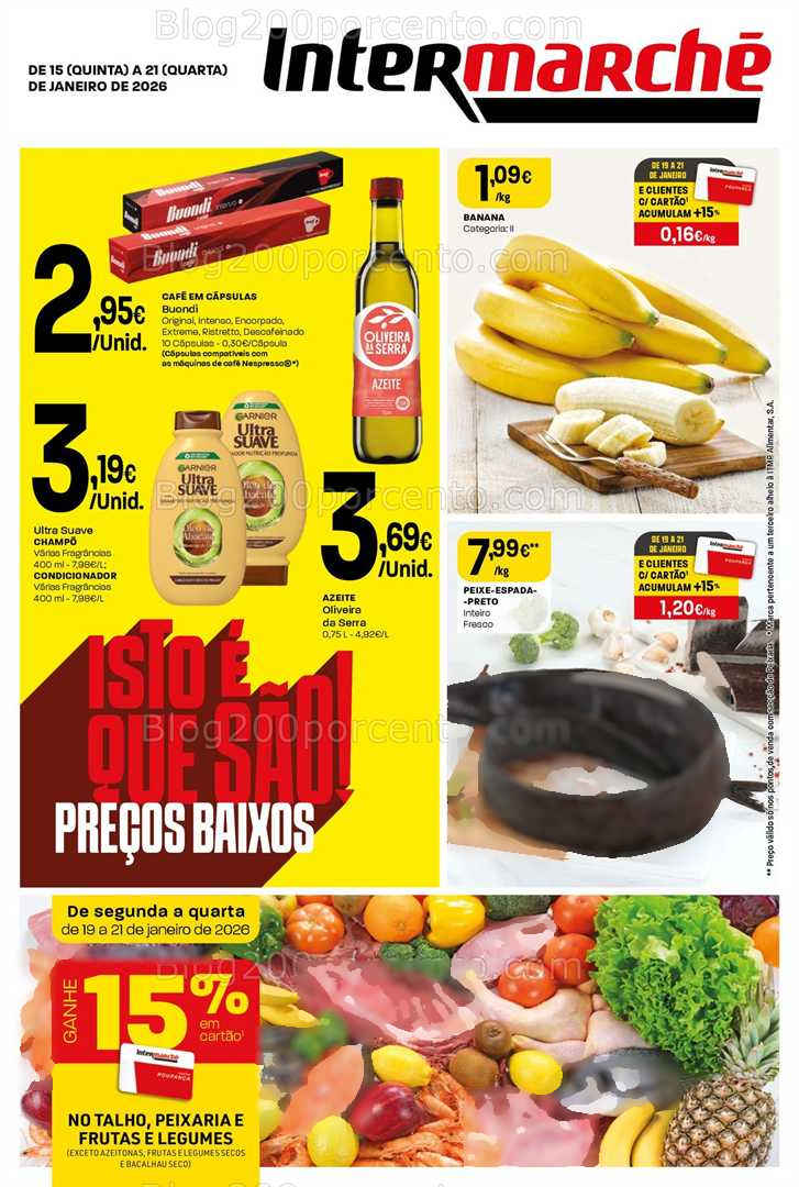 Antevisão Folheto INTERMARCHÉ Contact Promoções de 15 a 21 janeiro