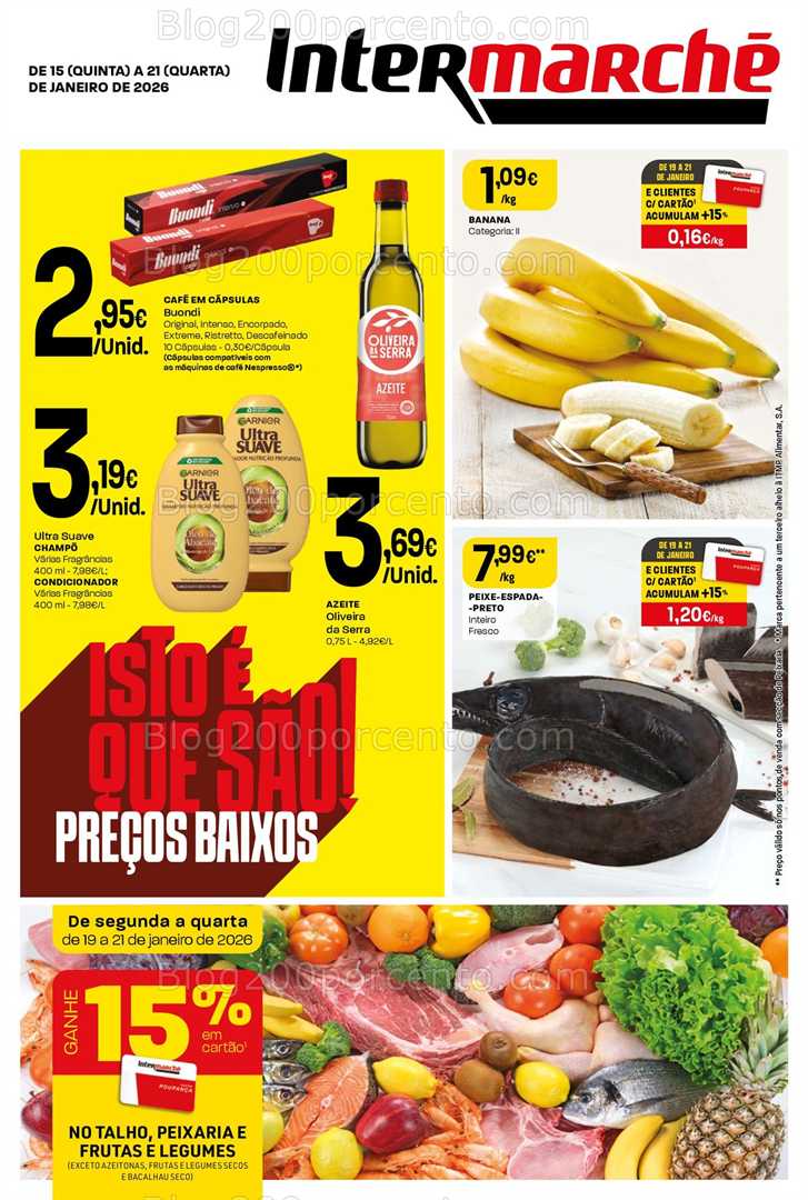 Antevisão Folheto INTERMARCHÉ Contact Promoções de 15 a 21 janeiro