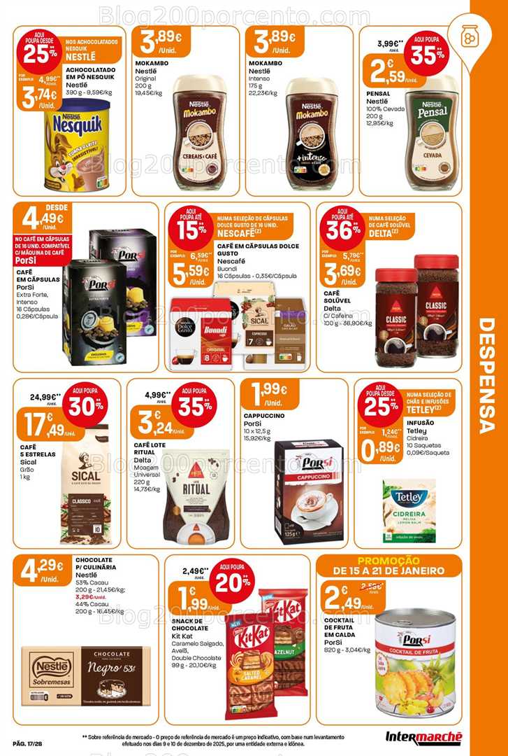 Antevisão Folheto INTERMARCHÉ Contact Promoções de 15 a 21 janeiro