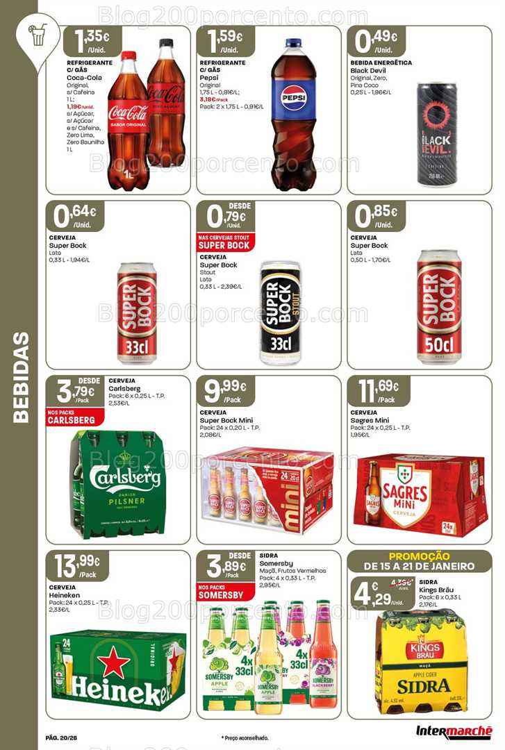 Antevisão Folheto INTERMARCHÉ Contact Promoções de 15 a 21 janeiro