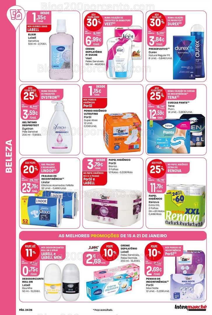Antevisão Folheto INTERMARCHÉ Contact Promoções de 15 a 21 janeiro