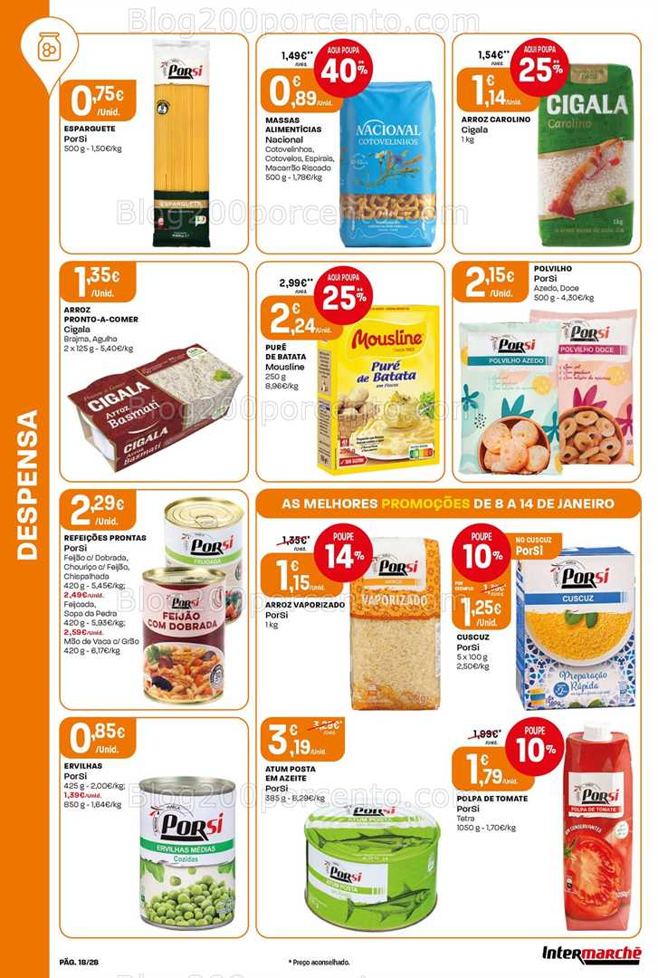 Antevisão Folheto INTERMARCHÉ Contact Promoções de 8 a 14 janeiro
