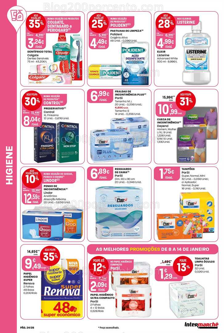 Antevisão Folheto INTERMARCHÉ Contact Promoções de 8 a 14 janeiro
