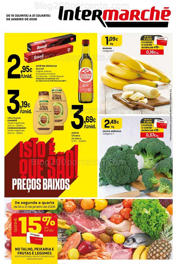 Antevisão Folheto INTERMARCHÉ Mini Promoções de 15 a 21 janeiro