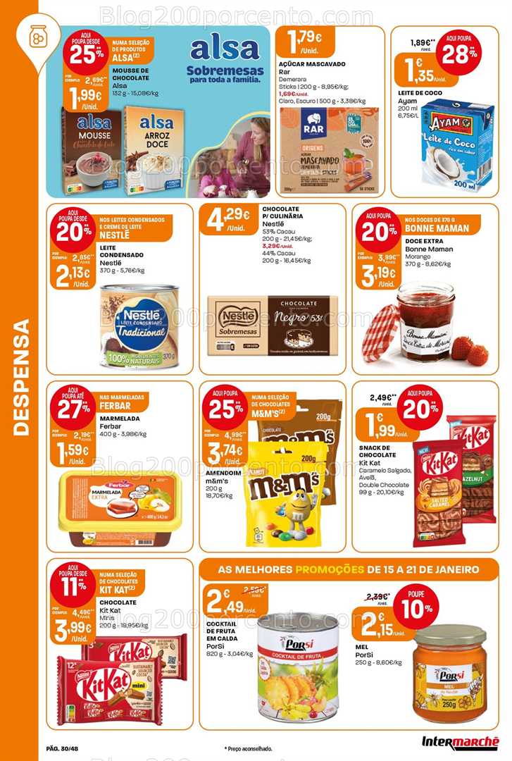 Antevisão Folheto INTERMARCHÉ Super Promoções de 15 a 21 janeiro