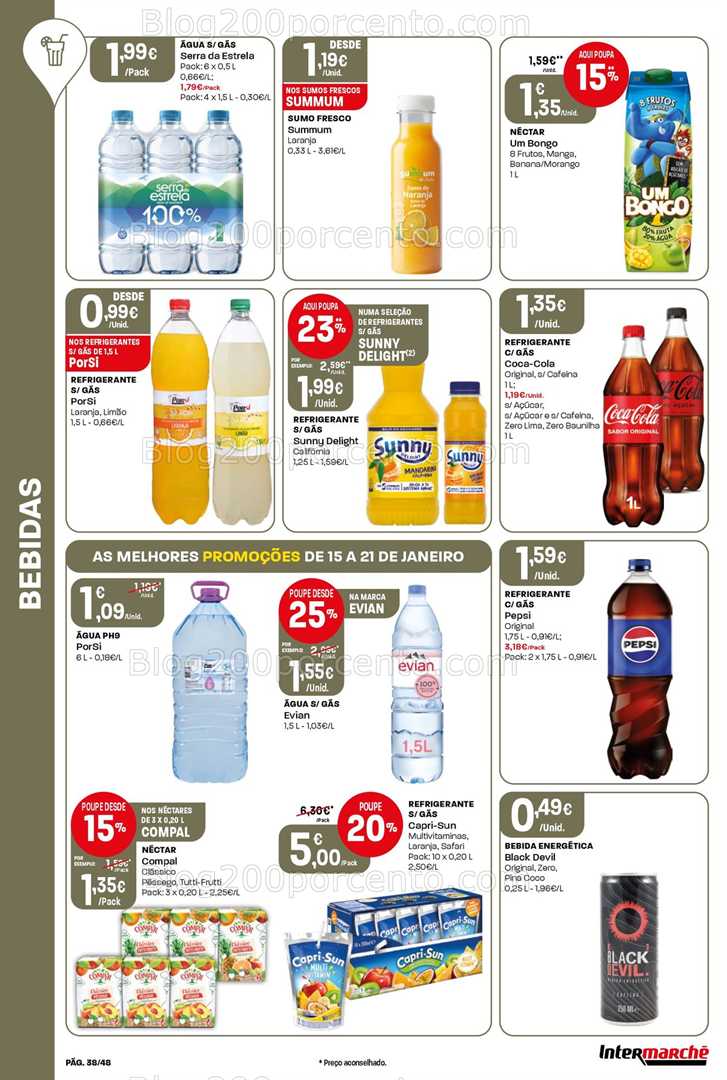 Antevisão Folheto INTERMARCHÉ Super Promoções de 15 a 21 janeiro