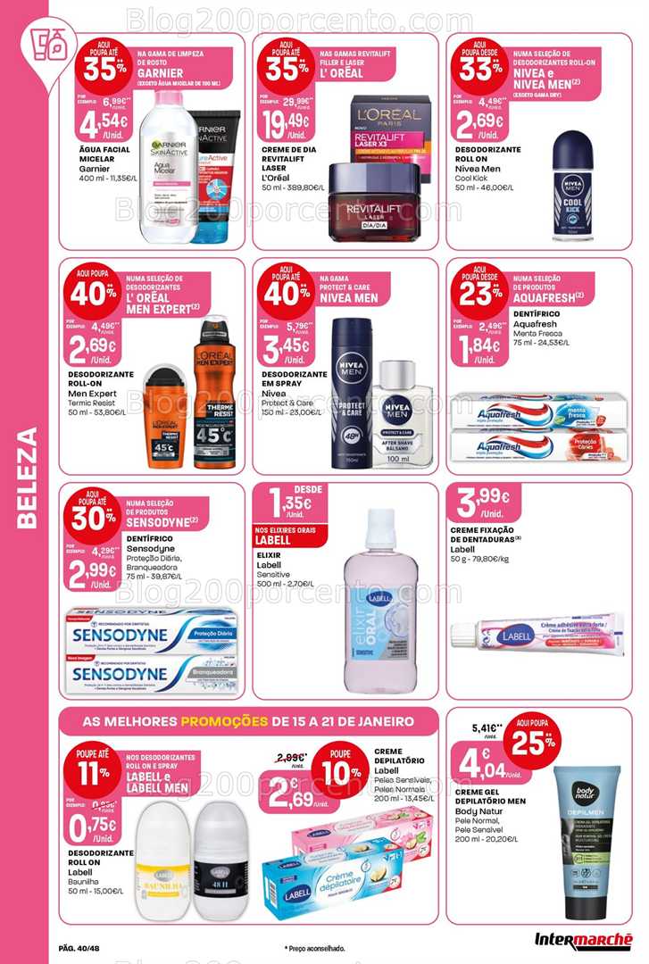 Antevisão Folheto INTERMARCHÉ Super Promoções de 15 a 21 janeiro