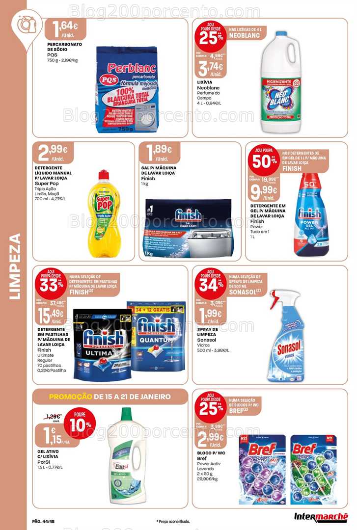 Antevisão Folheto INTERMARCHÉ Super Promoções de 15 a 21 janeiro